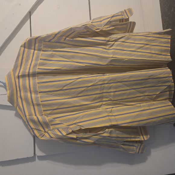 Ralph Lauren Yellow and Blue Casual Button Down Shirt Womens NWT - Picture 2 of 4